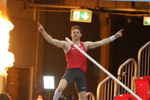 Torben Blech mit neuer persönlicher Bestleistung beim ISTAF Indoor in Düsseldorf. Foto: Chai